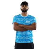 Parrgh Golf blue tropic- Recycled unisex sports jersey