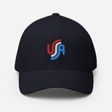 USA Retro_ fitted-Structured Twill Cap