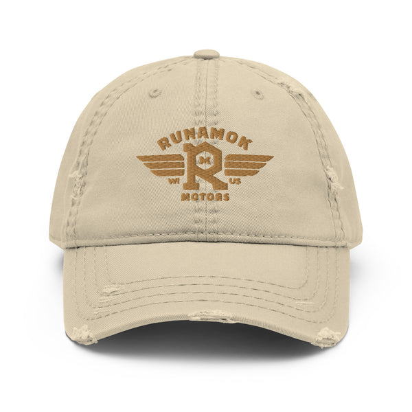 Runamok Motors_ R wing-Distressed Dad Hat