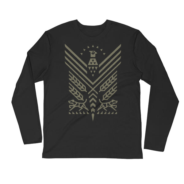 Pheasant flush_graphic_Long Sleeve Fitted Crew