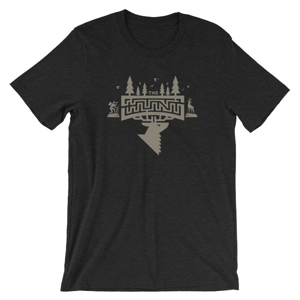 The HUNT maze_rifle_Short-Sleeve Unisex T-Shirt