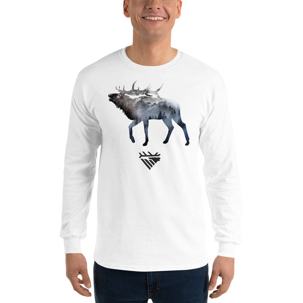 Elk- bugle_Men’s Long Sleeve Shirt