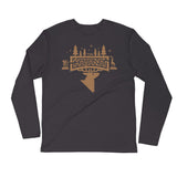 The HUNT maze_bow_MEN's Long Sleeve Fitted Crew