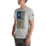 PRIMAL_hunt,Fish,Eat,Sleep,Repeat_Flag  Short-Sleeve Unisex T-Shirt