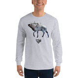 Elk- bugle_Men’s Long Sleeve Shirt