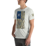 PRIMAL_hunt,Fish,Eat,Sleep,Repeat_Flag  Short-Sleeve Unisex T-Shirt