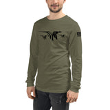 Pheasants in flight-Unisex Long Sleeve Tee